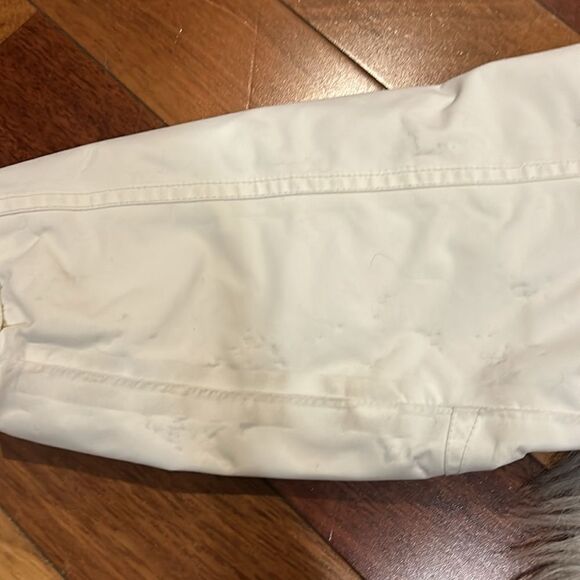 The north face white and gray belted logo nylon Insulated winter jacket - Picture 6 of 11